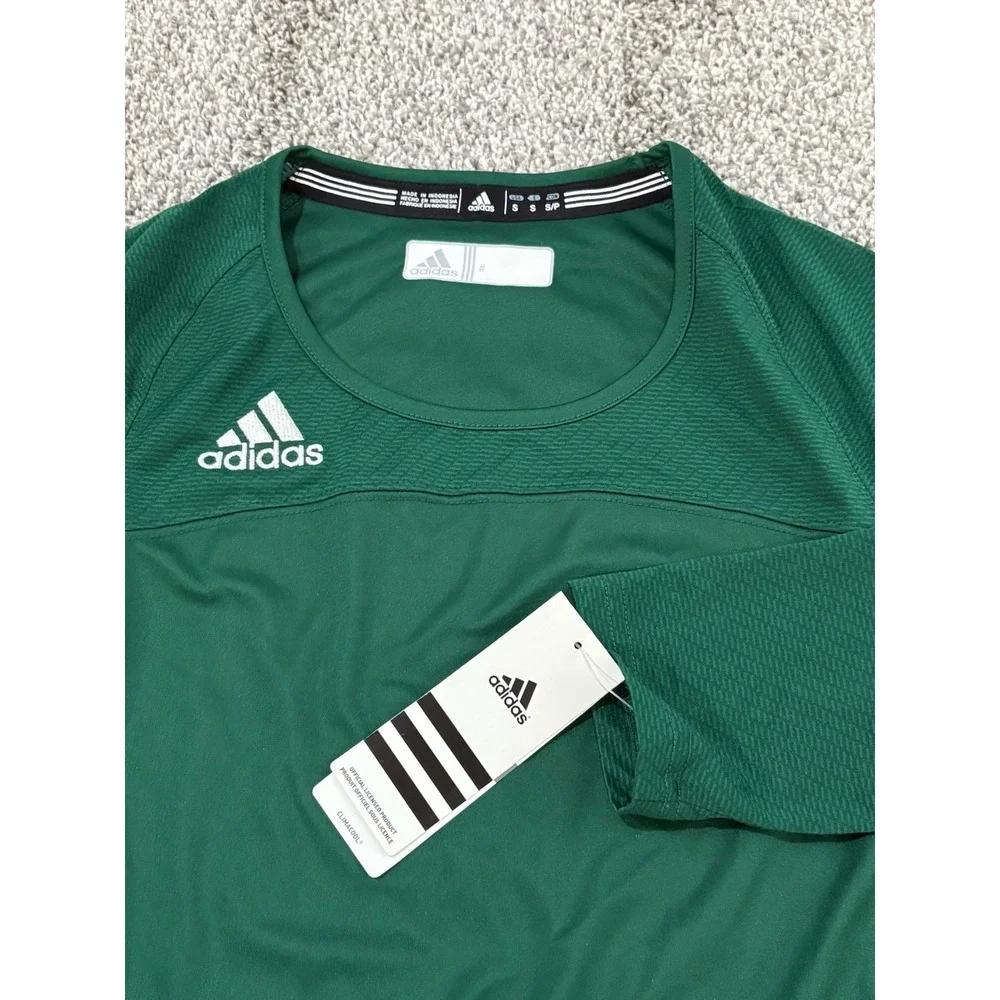 Adidas Green Women's Performance Shirt Size Small Long‎ Sleeve Lightweight NWT